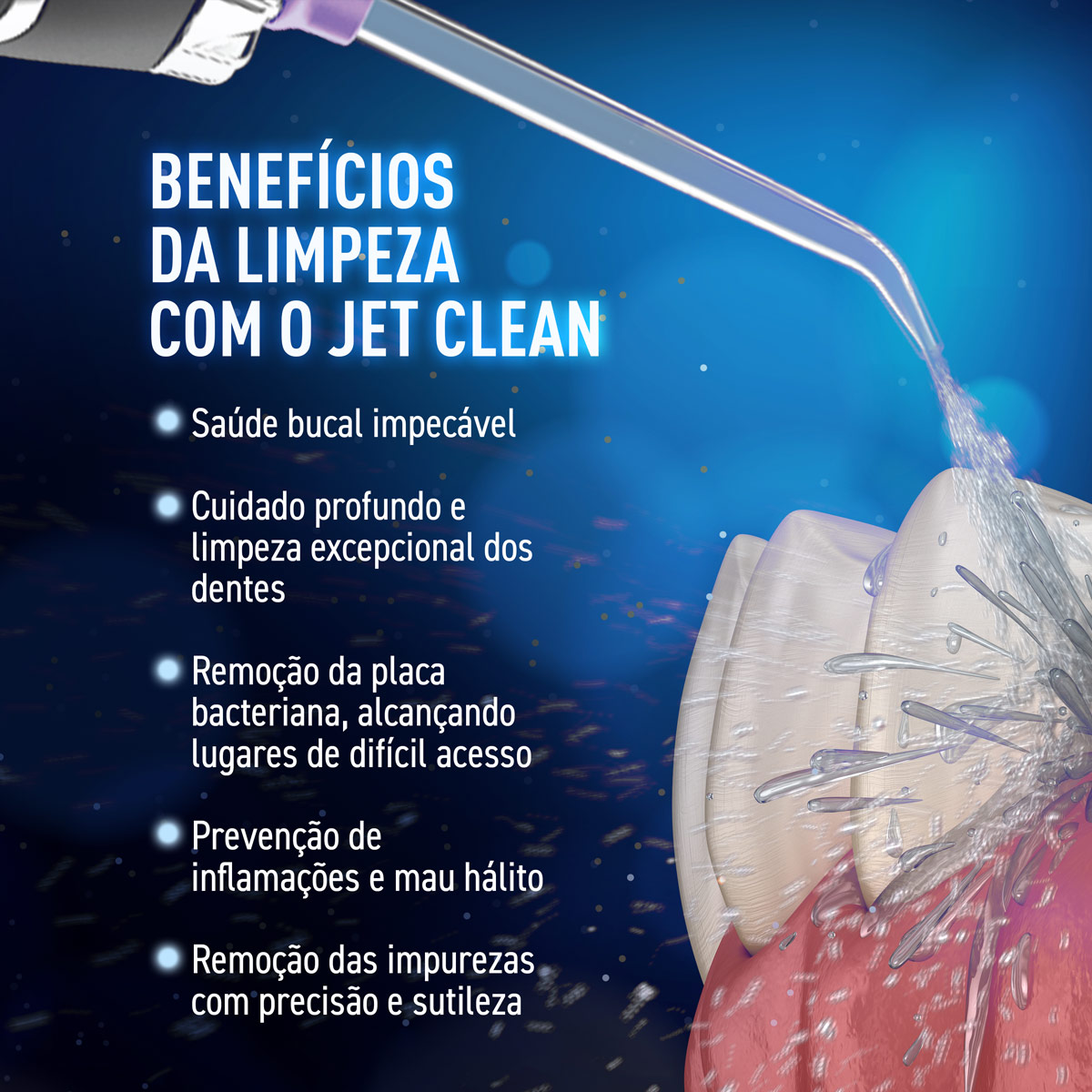 IRRIGADOR ORAL SEM FIO JET CLEAN - RELAXMEDIC